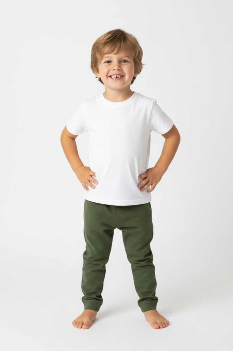 Haki krāsas harēma tipa bikses