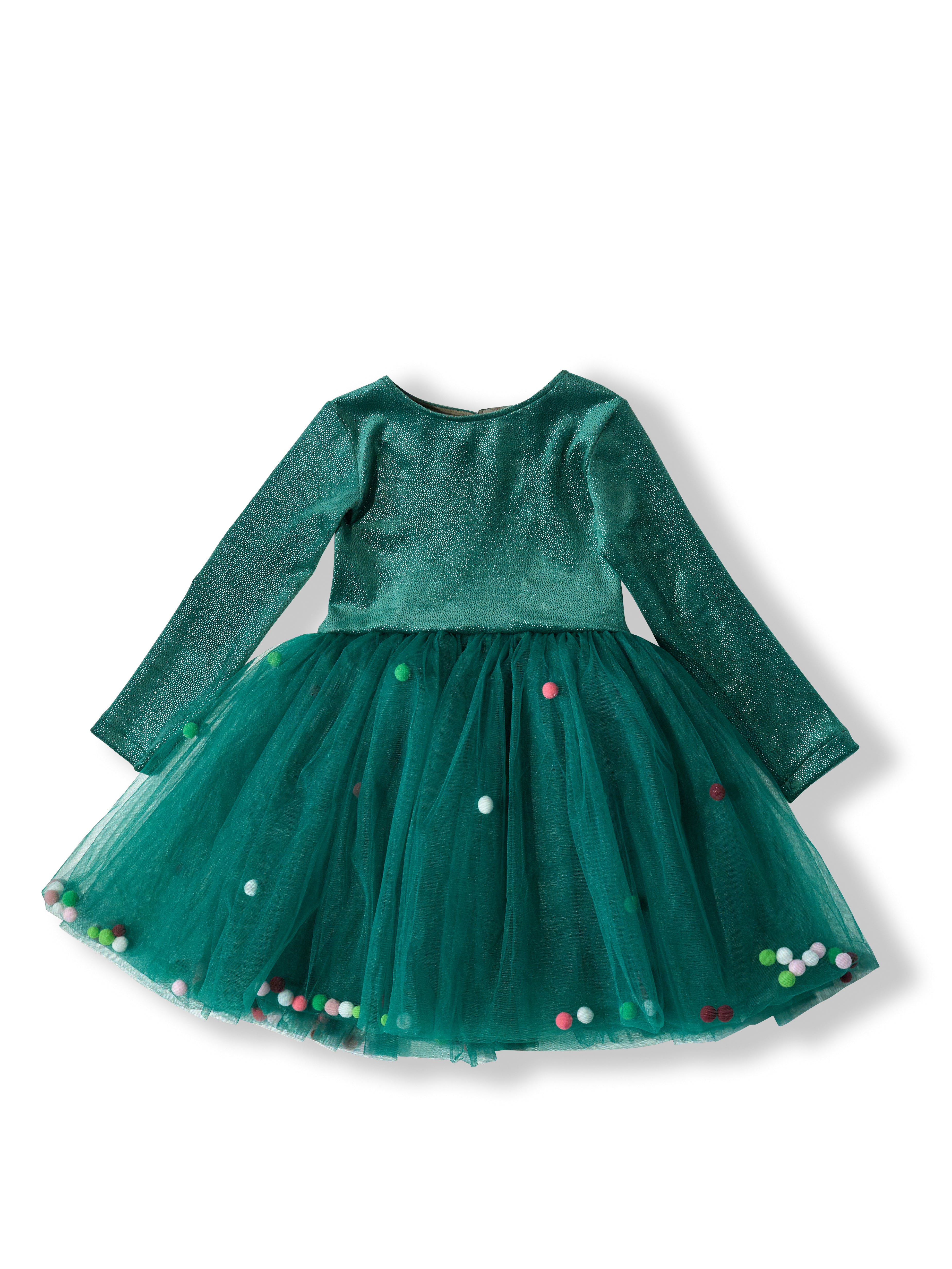 Zaļa spīdīga samta kleita ar kuplu svārku daļu