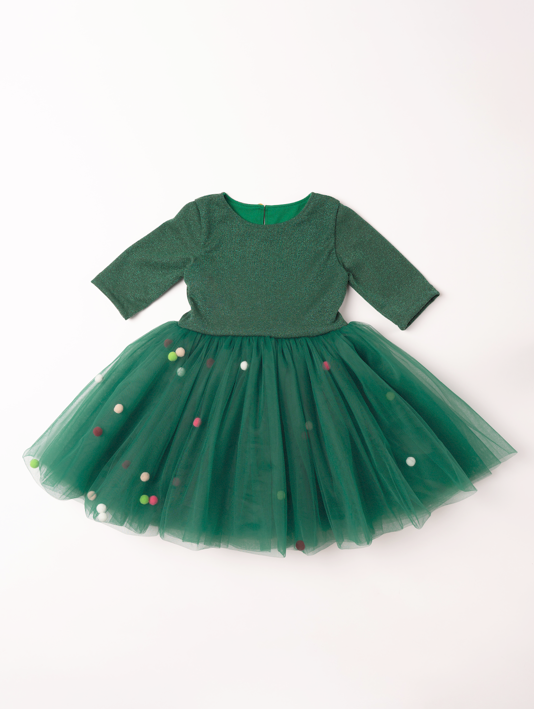 Zaļa spīdīgas trikotāžas kleita ar kuplu svārku daļu