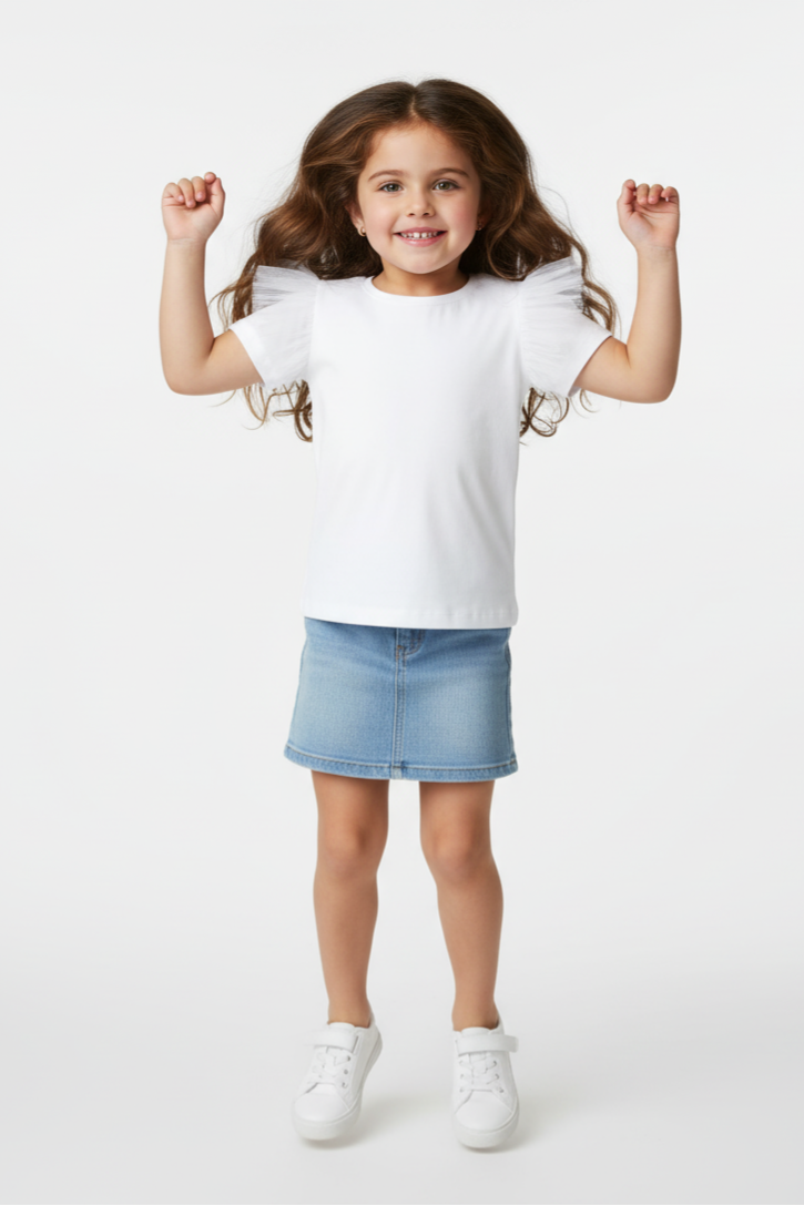 Balts krekliņš ar spārniņiem