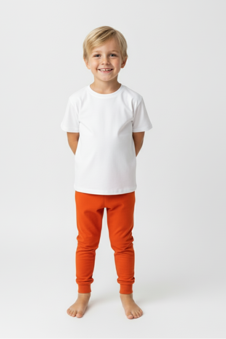 Oranžas krāsas harēma tipa bikses